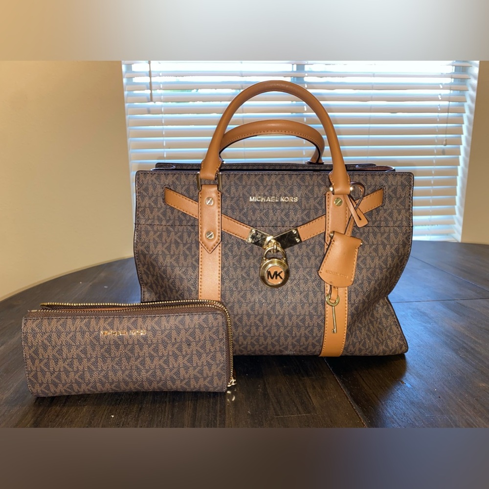 Large Michael Kors bag and wallet.
